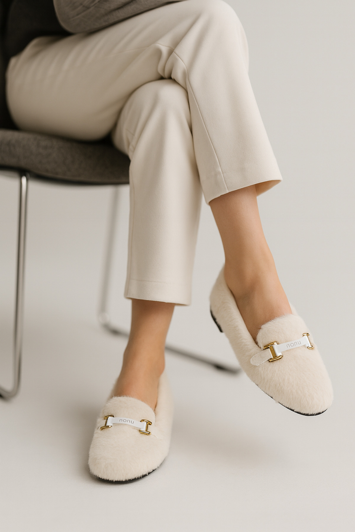 Beyond Kadın Krem Peluş  Babet BYNDVT01