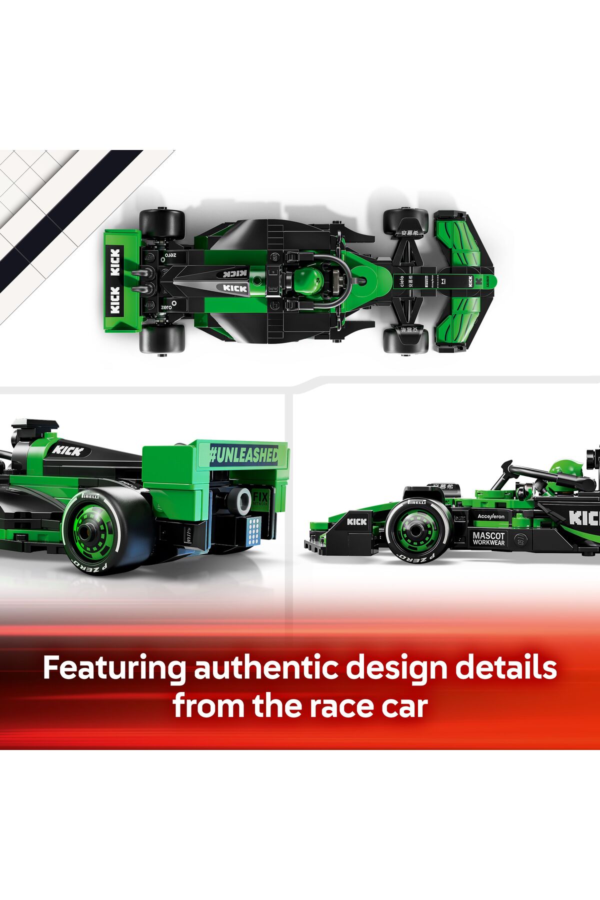 اسپید چمپیونز کیک خودروی مسابقهای C44 تیم فورمول یک ساوبر ۷۷۲۴۷ – مجموعه ساختنی اسباببازی ۱۰+ (۲۵۹P)