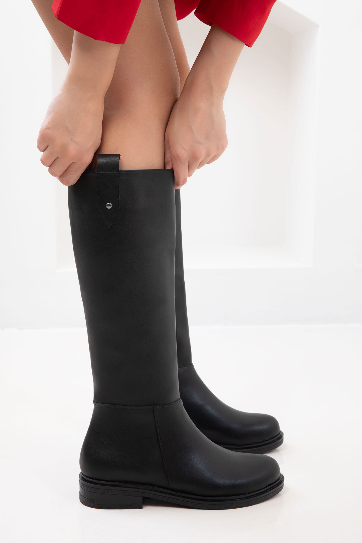 SOHO Schwarze, matte Damenstiefel 21015