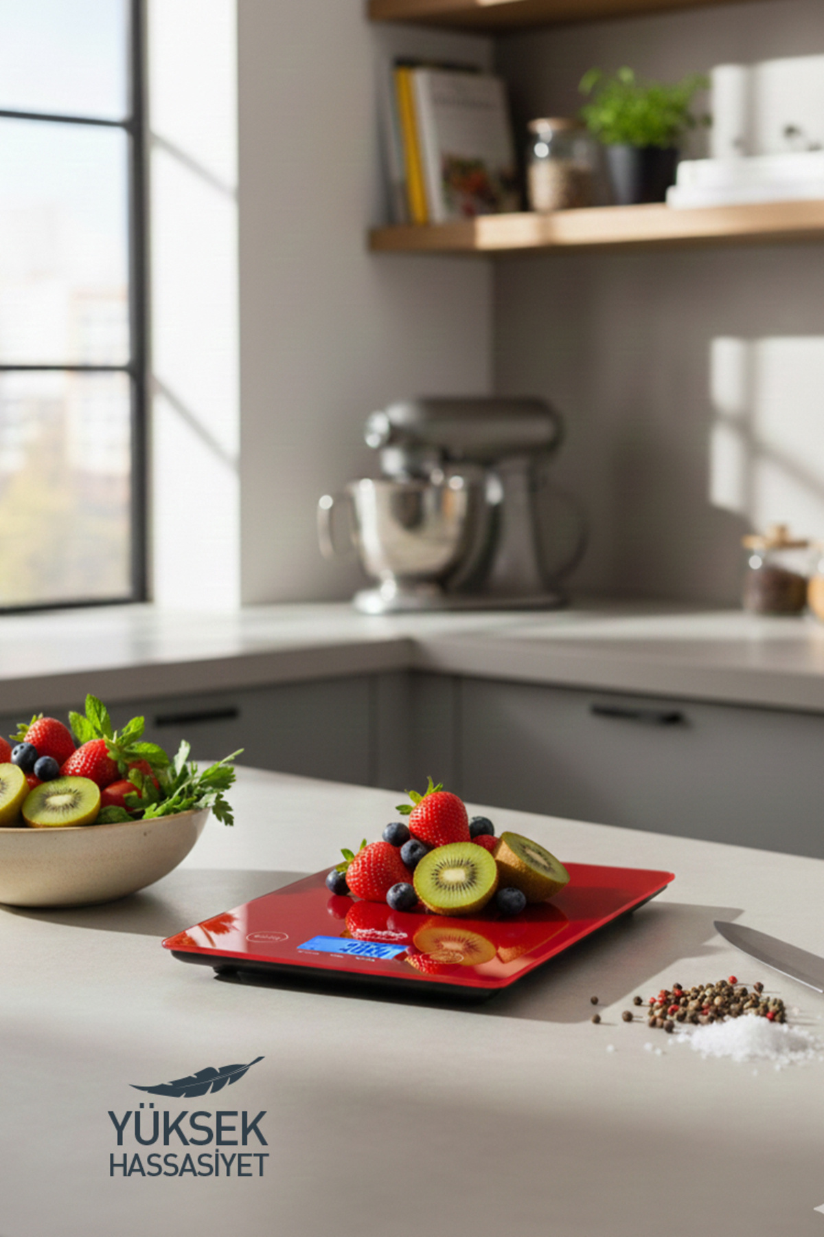 Sinbo Sks-4519 Dijital Hassas Led Göstergeli Cam Gövde Kırmız Mutfak Tartısı