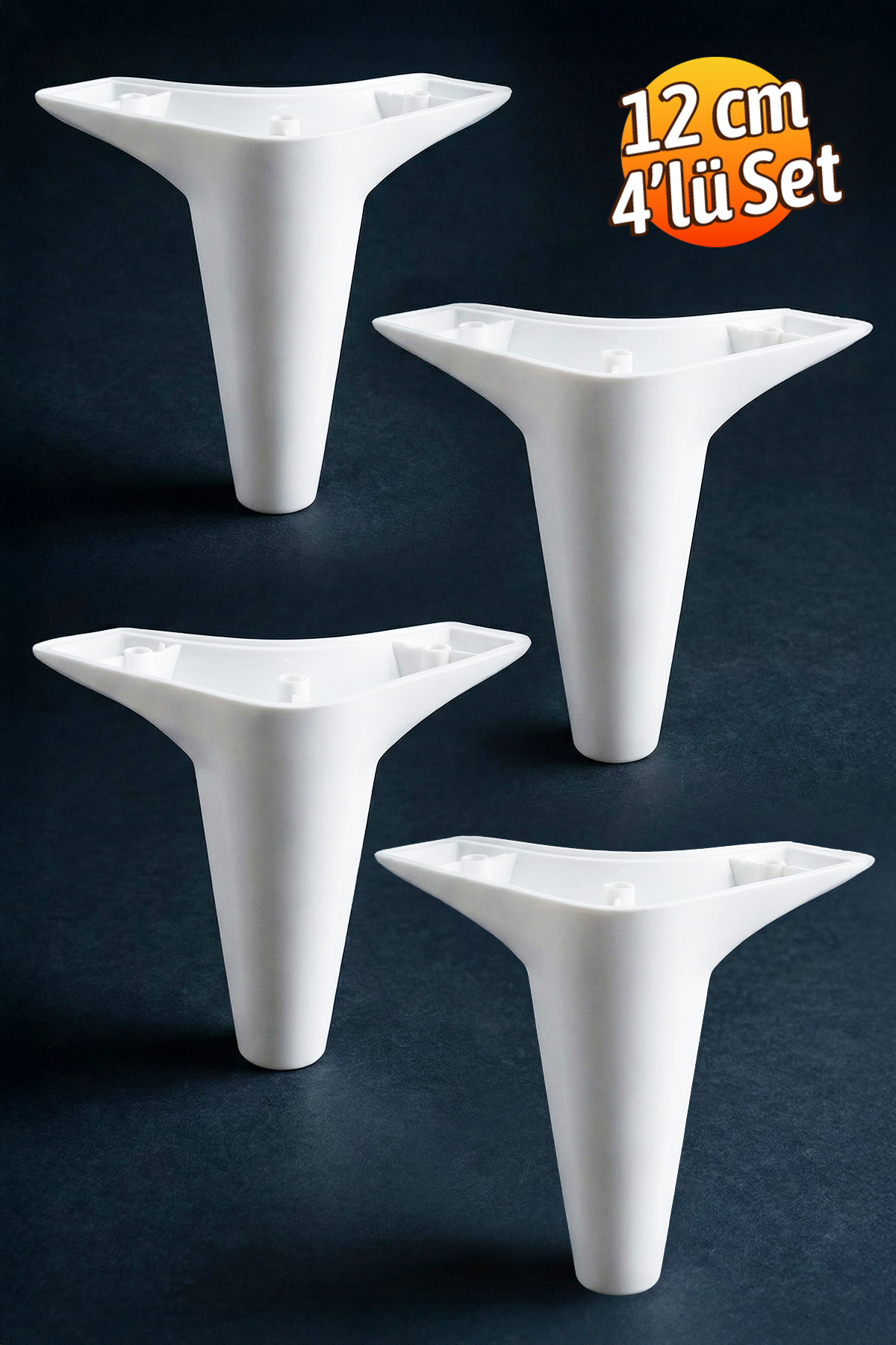 Aspen Furniture Sofa Seat TV Unit Base Sofa Bed Bed Legs 12 cm White Legs (4 PCS)