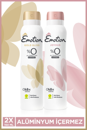Emotion Gold Bliss & Joyous Kadın Alüminyumsuz Vegan Deodorant Tanışma Seti 2...