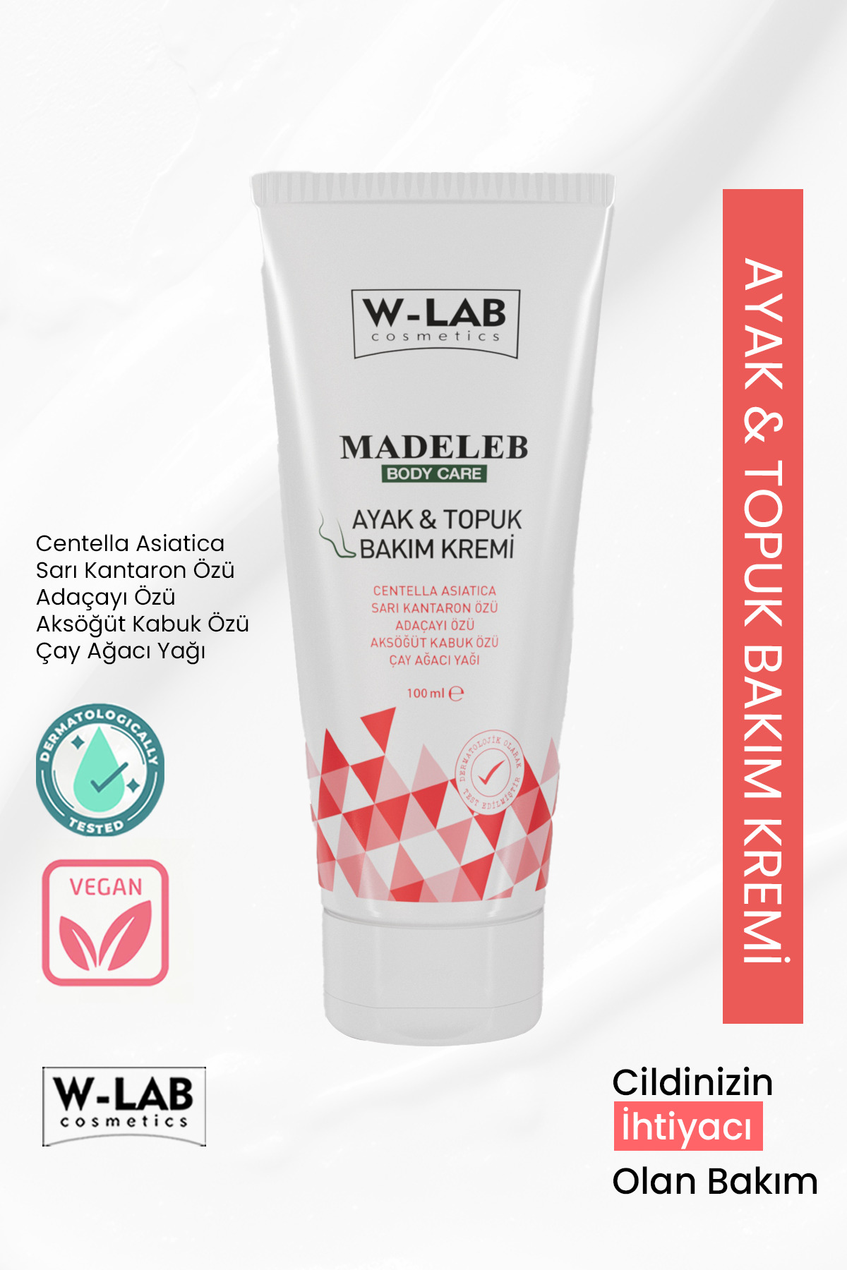 W-Lab Kozmetik Ayak Ve Topuk Bakım Kremi 100 ml