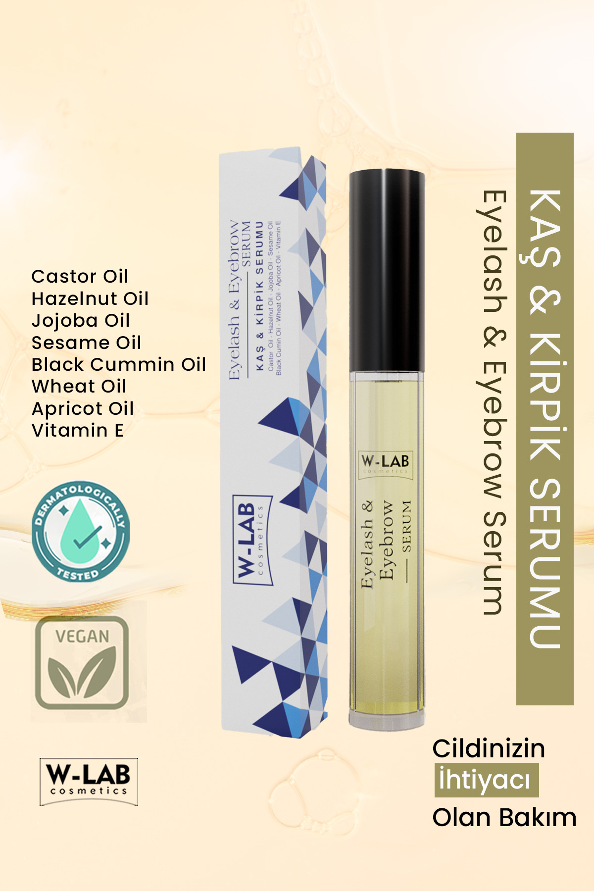 W-Lab Kozmetik Kaş Kirpik Serumu 10 ml