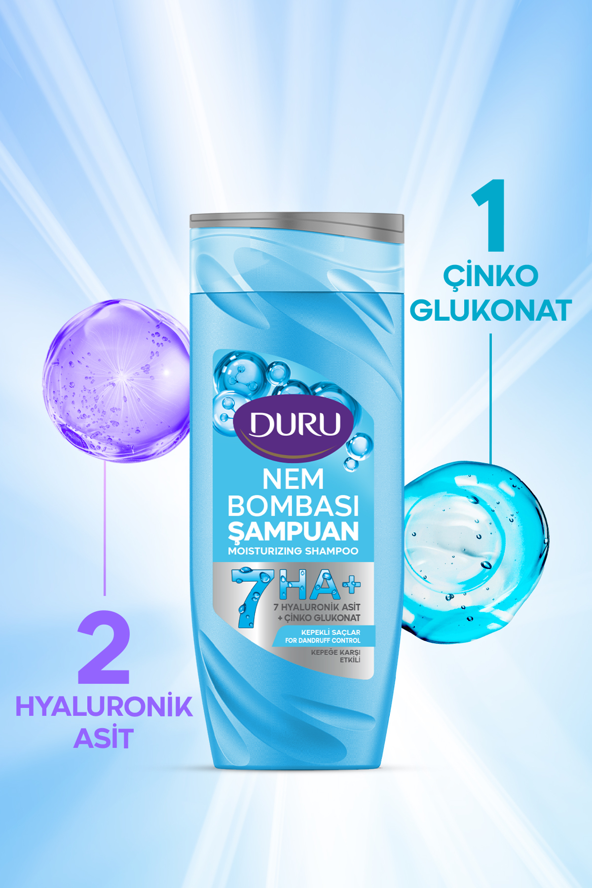 Nem Bombası Kepekli Saçlar için Kepeğe Karşı Etkili Şampuan 400 Ml