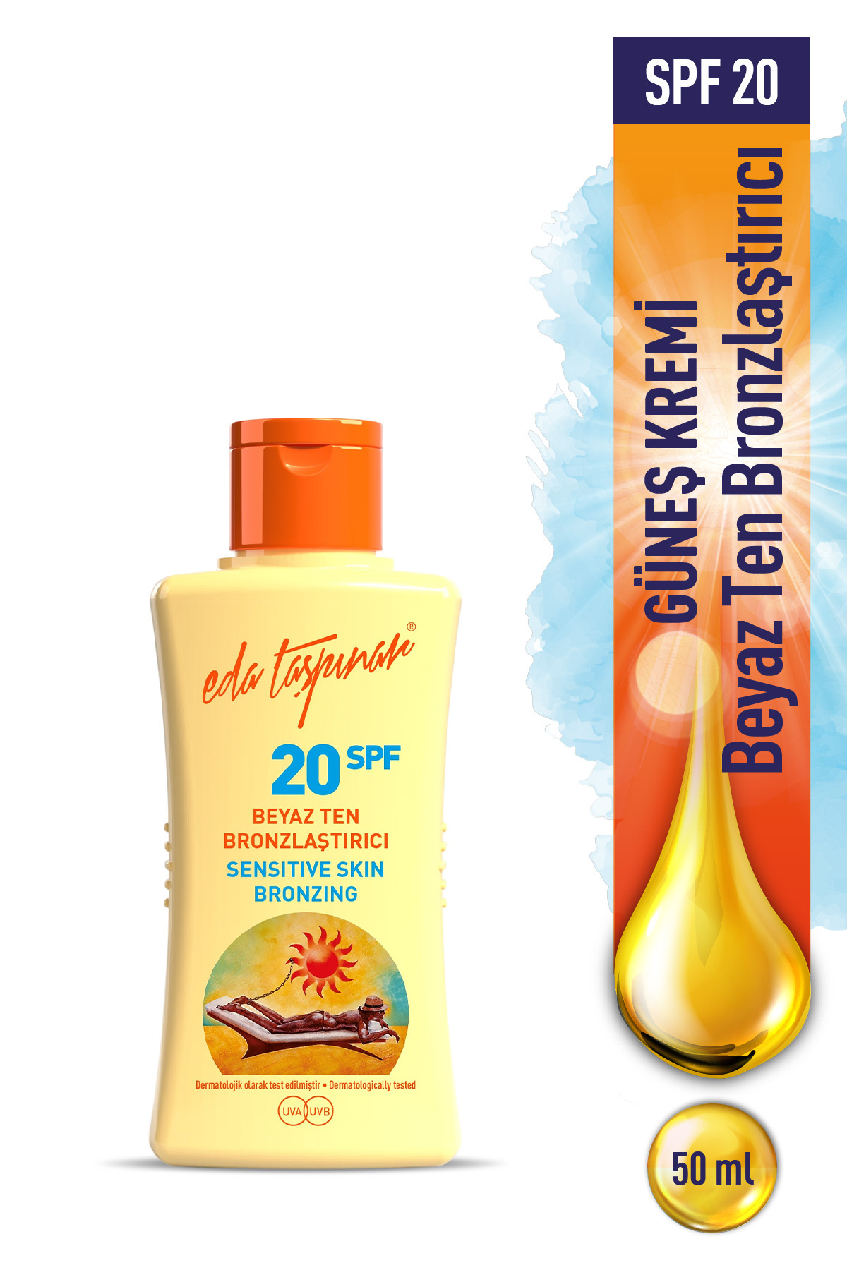 Eda Taşpınar Seyahat Boy Beyaz Ten Bronzlaştırıcı SPF 20 - 50 ml
