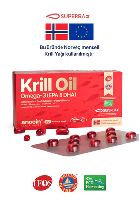 anocin Krill Oil (Norveç Menşeli Superba2® ) + Omega-3 (EPA-DHA) Complex