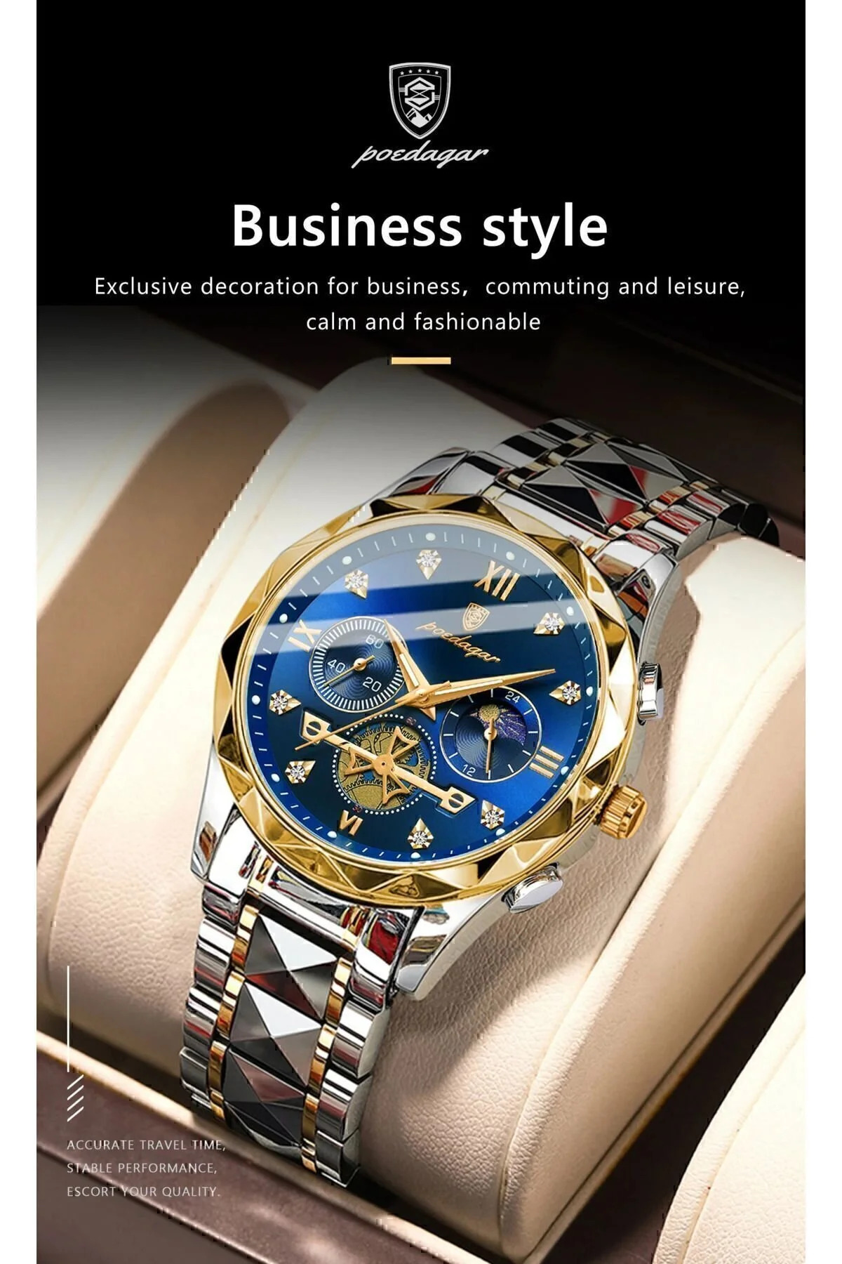 Genel Markalar Orijinal Paslanmaz Çelik Erkek Lüx 1. Sınıf Kol Saati(ORİJİNAL ÜRÜN İÇİN POEDAGAR SATICI)