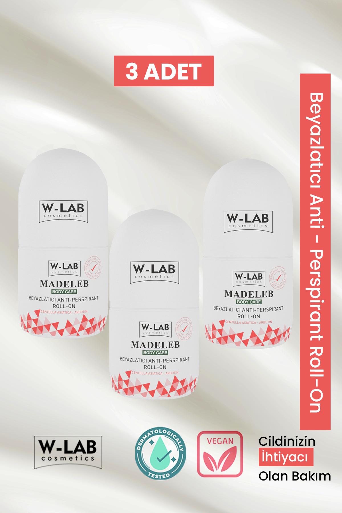 W-Lab Kozmetik W-Lab Madeleb Roll On 3 lü Set