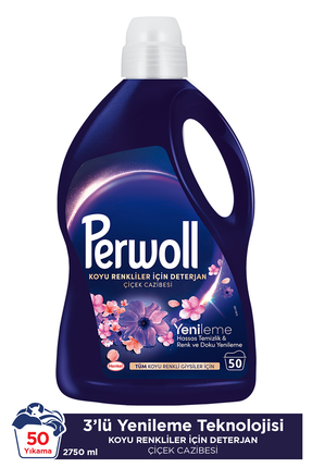 Perwoll Çiçek Cazibesi Koyu Renkler Hassas Bakım Çamaşır Deterjanı 2750 ml (5...
