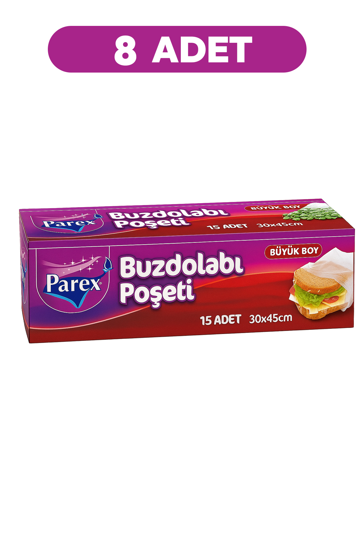 Parex Büyük Boy Buzdolabı Poşeti- 8 Adet