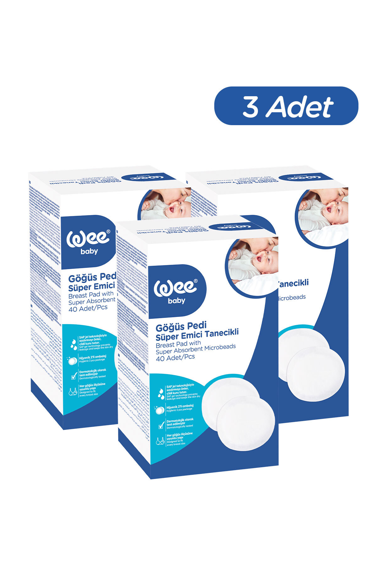 Wee Baby Klasik Göğüs Pedi Seti (40x3 120 Adet)