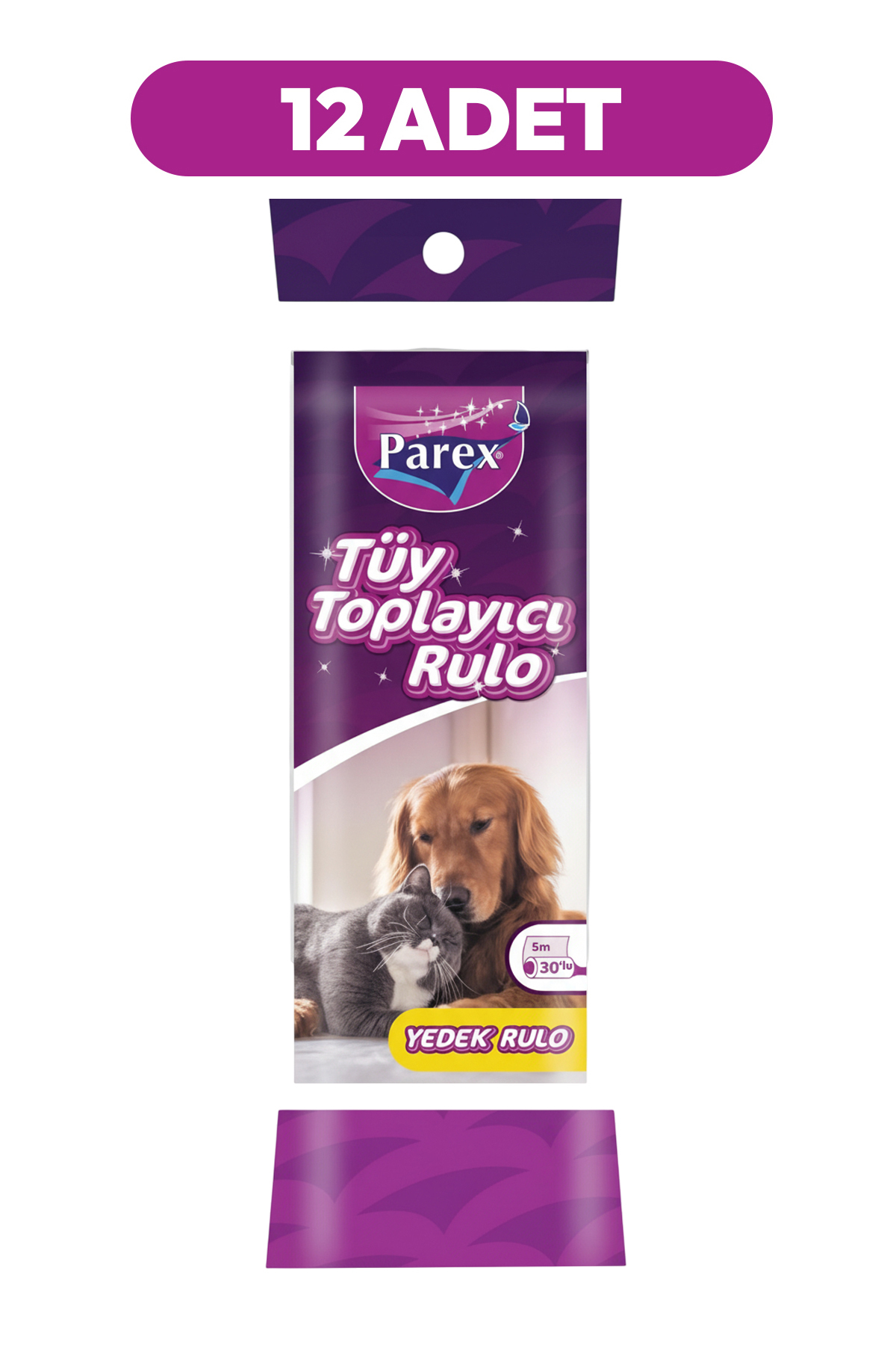 Parex Premıum Tüy Toplayıcı Yedek Rulo 30'lu 12 Adet