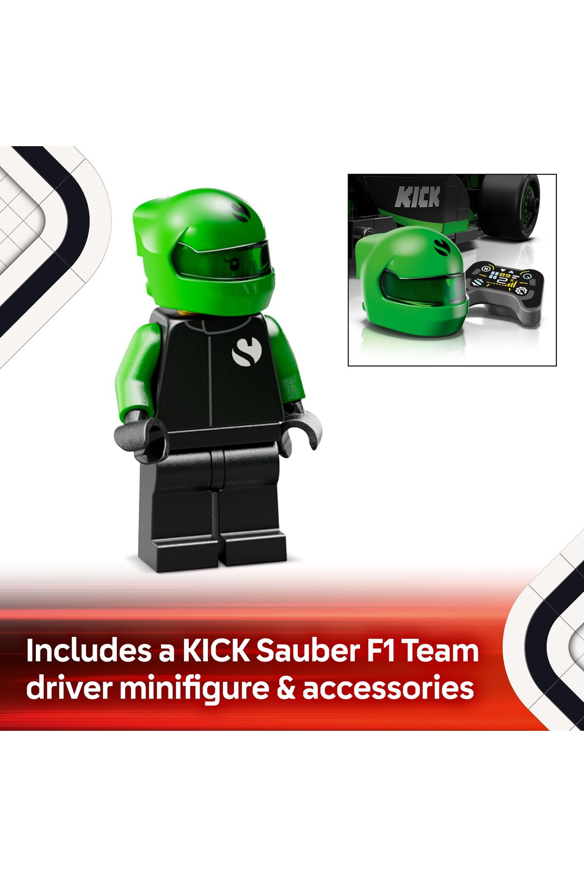 اسپید چمپیونز کیک خودروی مسابقهای C44 تیم فورمول یک ساوبر ۷۷۲۴۷ – مجموعه ساختنی اسباببازی ۱۰+ (۲۵۹P)