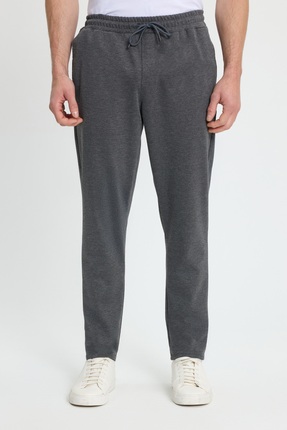 Tudors Erkek Regular Fit Klasik Kesim Beli Lastikli Bağcıklı Koyu Gri Jogger ...