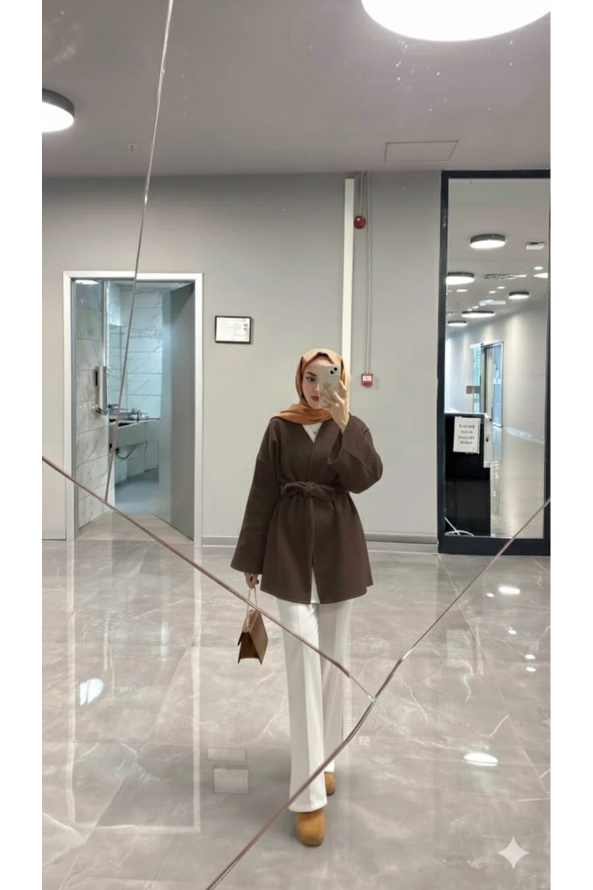 Bluezade bağlama detaylı rahat kalıp kaşmir hırka