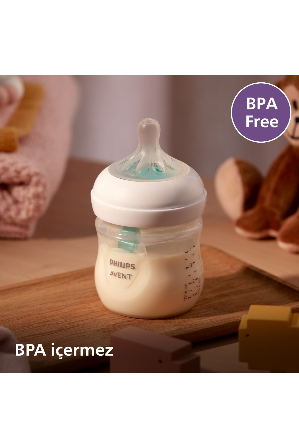 Philips Avent Anti-kolik Biberon 125 ml, 0+ Ay, SCY670/01 fotoğrafı 7 (önizleme)