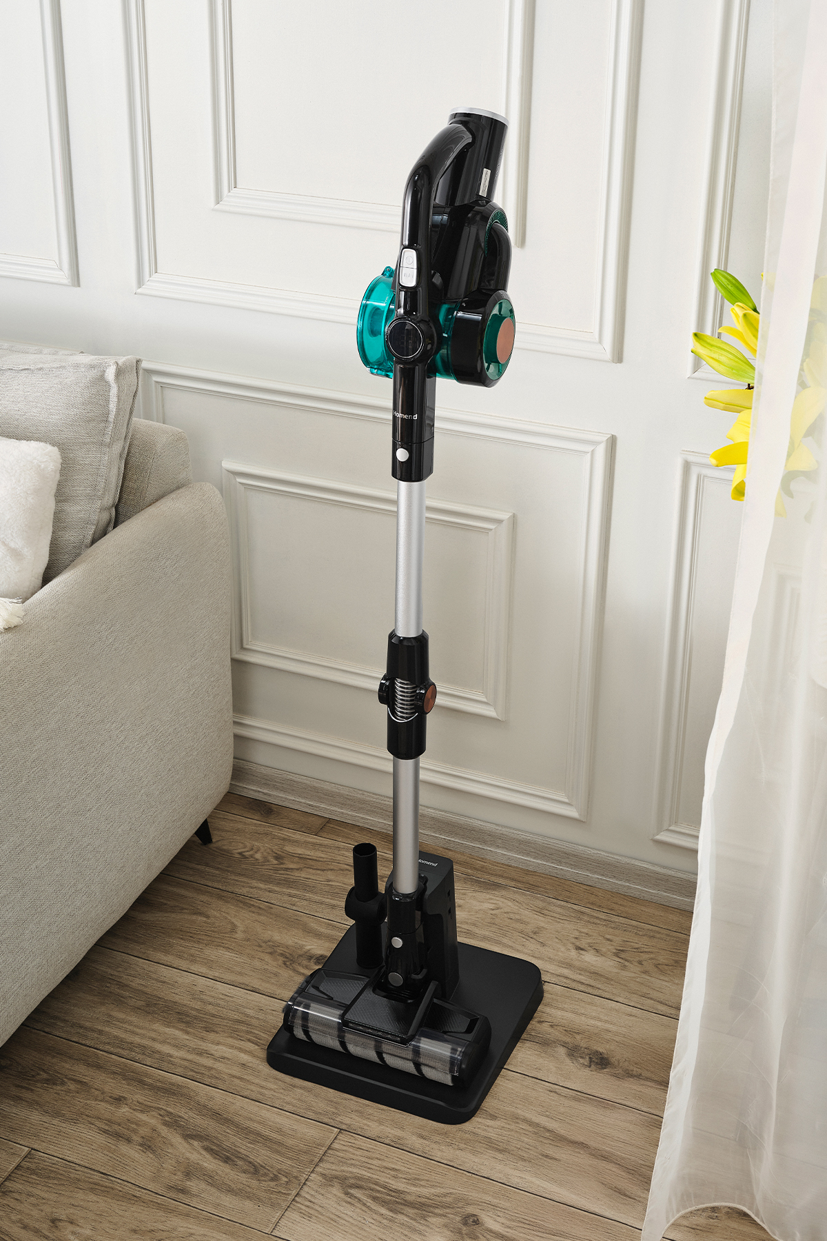 Homend Dustrider 1264H Şarjlı Başlıklı Dikey Süpürge Siyah