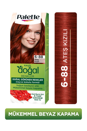 Palette Kalıcı Doğal Renkler  6-88 Ateş Kızılı Goji Berry Özü Saç Boyası