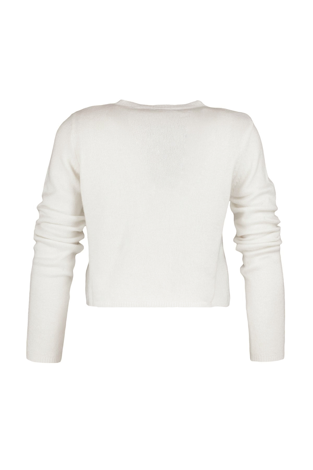 Trendyolmilla  Ekru Crop Yumuşak Dokulu 2'li Bluz-Hırka Triko Takım TWOAW21HI0107 - Görsel 12