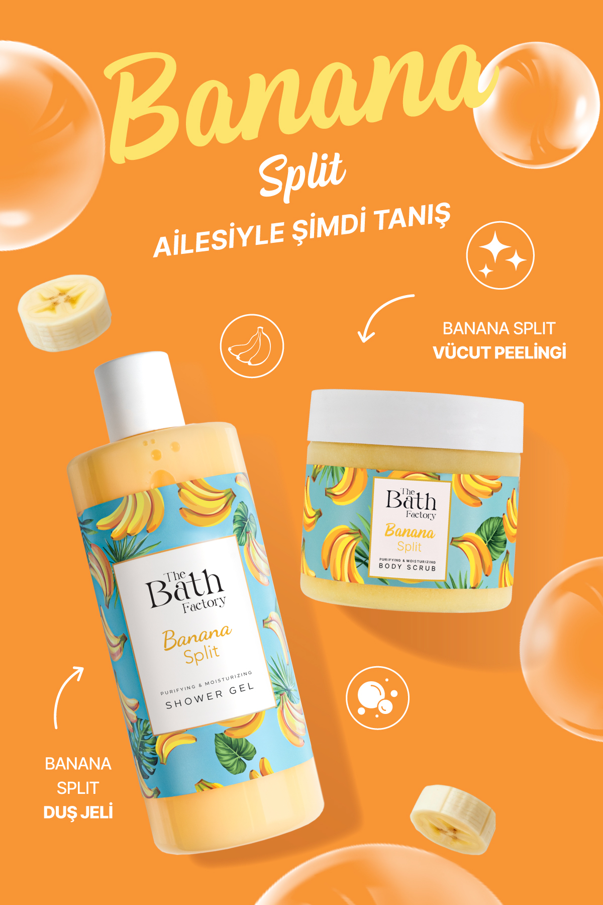Nemlendirici ve Arındırıcı Banana Split Vücut Peelingi 300 gr — BF021 — تصویر 6 از 7