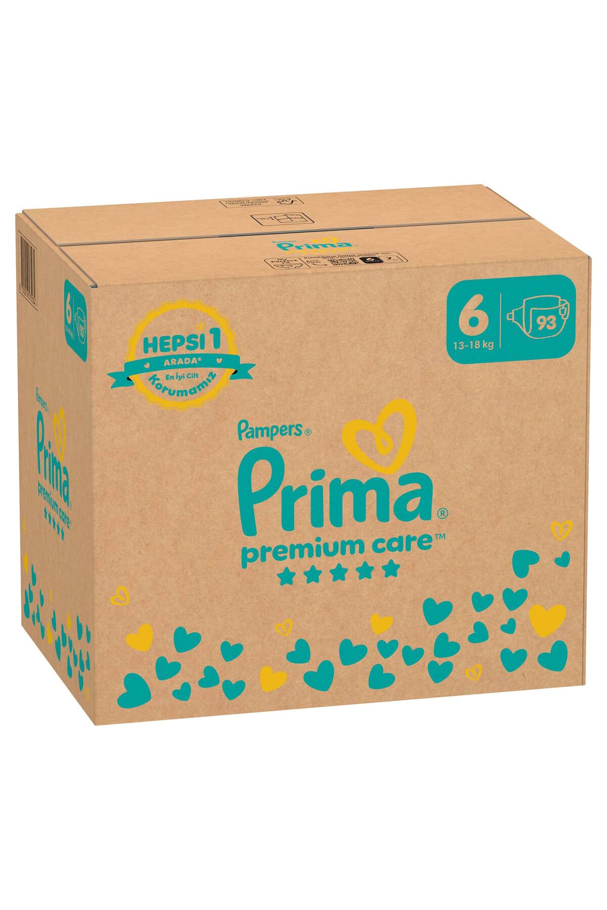 Prima Bebek Bezi Premium Care 6 Numara 93 Adet Aylık Fırsat Paketi fotoğrafı 2 (önizleme)