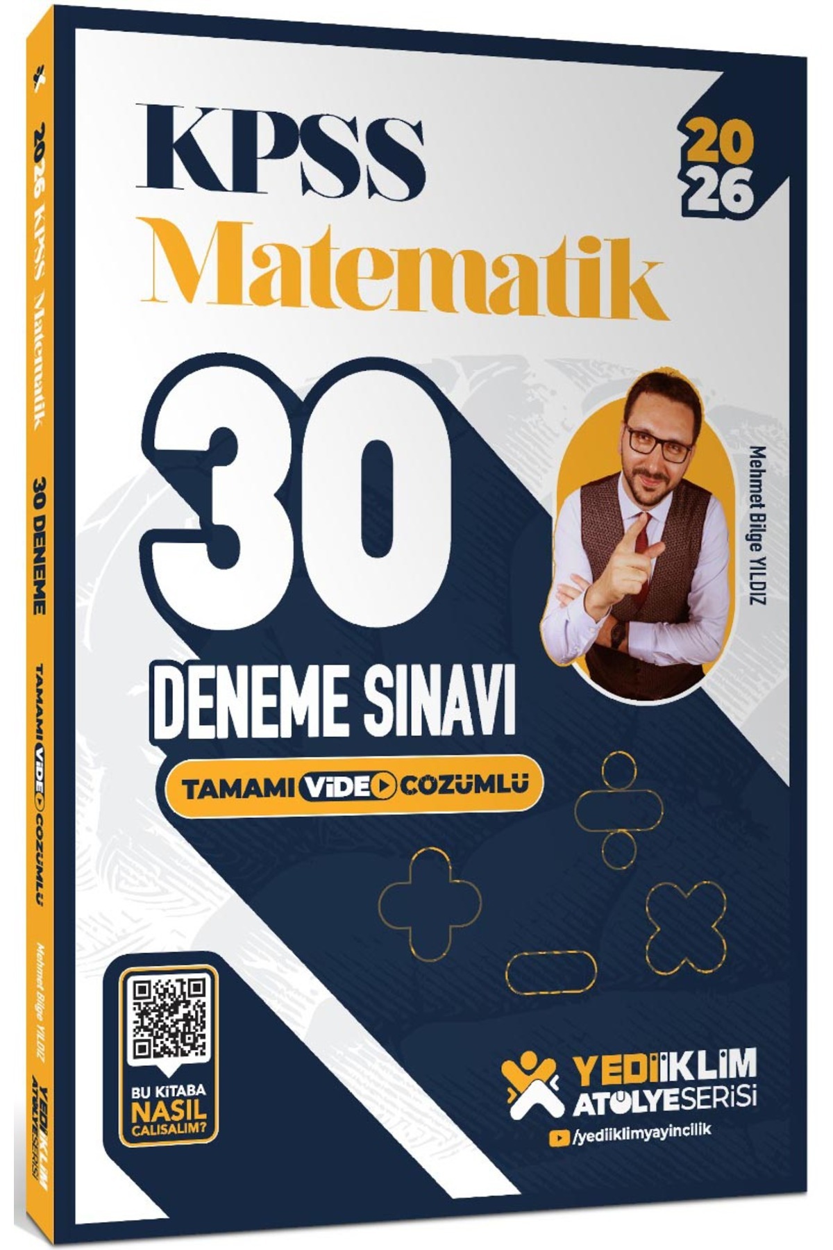 Yediiklim Yayınları 2026 KPSS Atölye Serisi Matematik 30 Deneme Sınavı Tamamı Video Çözümlü