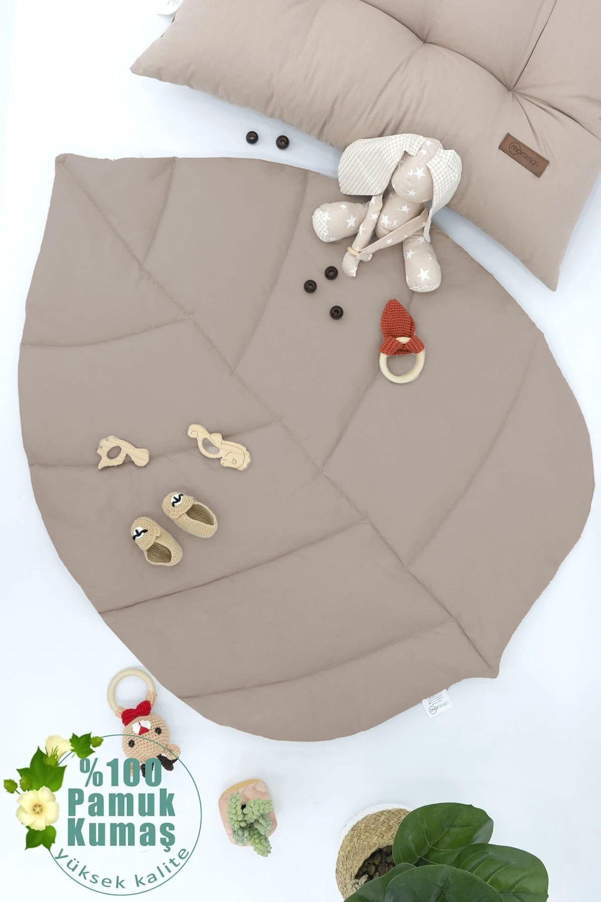 mordesign Bebek Oyun Matı, Yenidoğan Emekleme Pedi, Aktivite Matı, Santorini Seri, Kapiçino