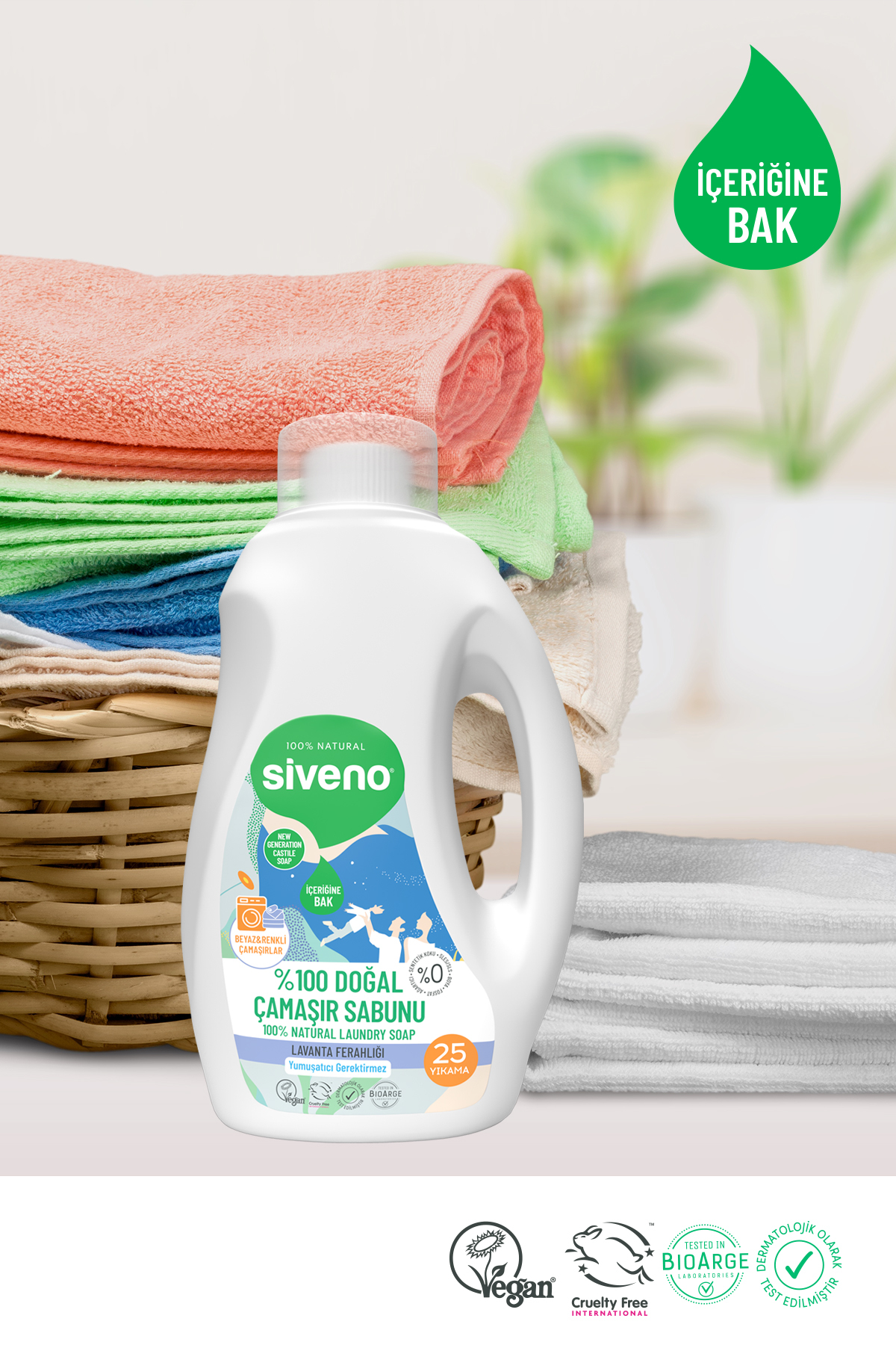 Siveno %100 Doğal Çamaşır Sabunu %100 Bitkisel Deterjan Yumuşatıcı Gerektirmez Konsantre 750 ml X2 Adet fotoğrafı 6 (önizleme)