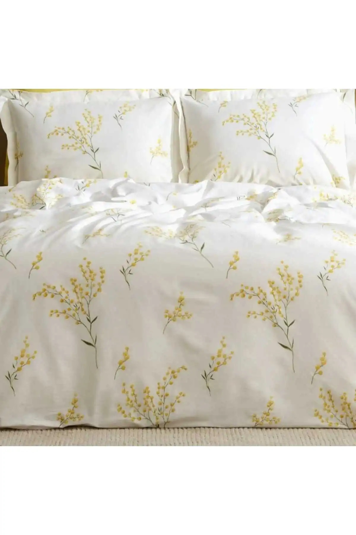 Özyuvam Cute Yellow Pamuklu Çift Kişilik Lüx Nevresim Takımı