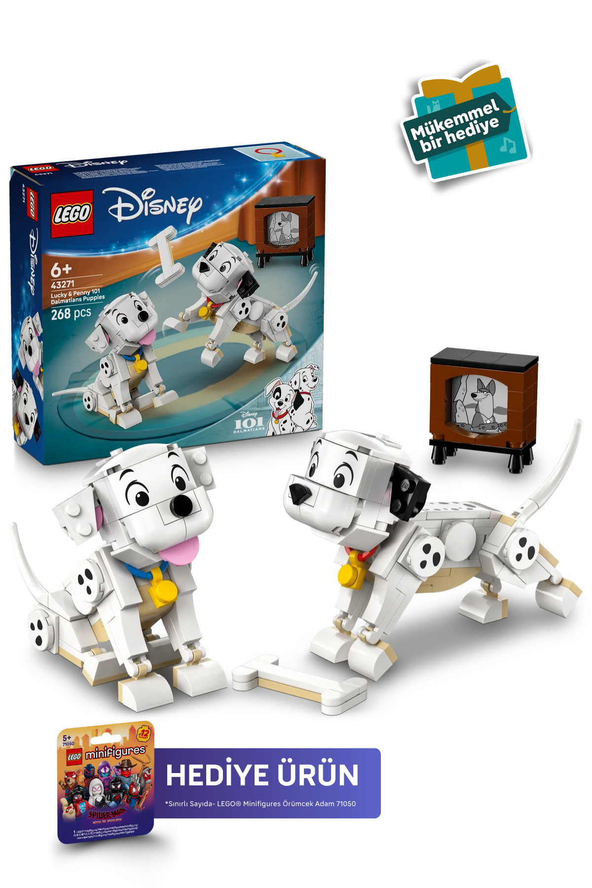 LEGO ® ǀ Disney Lucky ve Penny 101 Dalmaçyalı Köpek Yavruları 43271-6+ Yaratıcı Oyuncak Yapım Seti (268P)