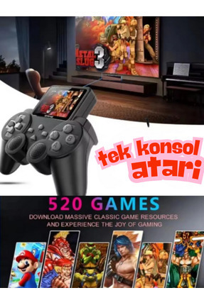 Teknoloji Gelsin Atari S10 Oyun Konsolu 500 Adet Nostalji Retro Oyun Taşınabi...