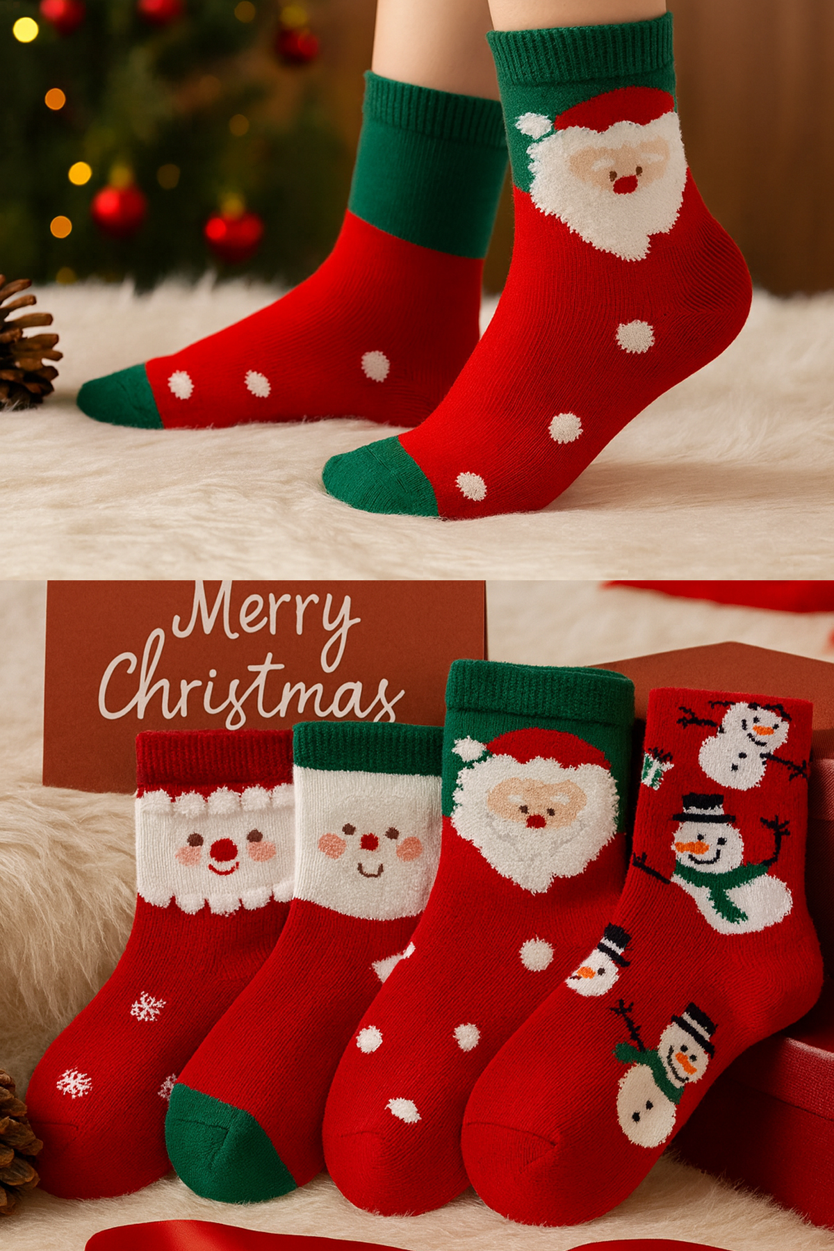 BGK Çocuk-Yetişkin Yılbaşı Çorap 4'lü