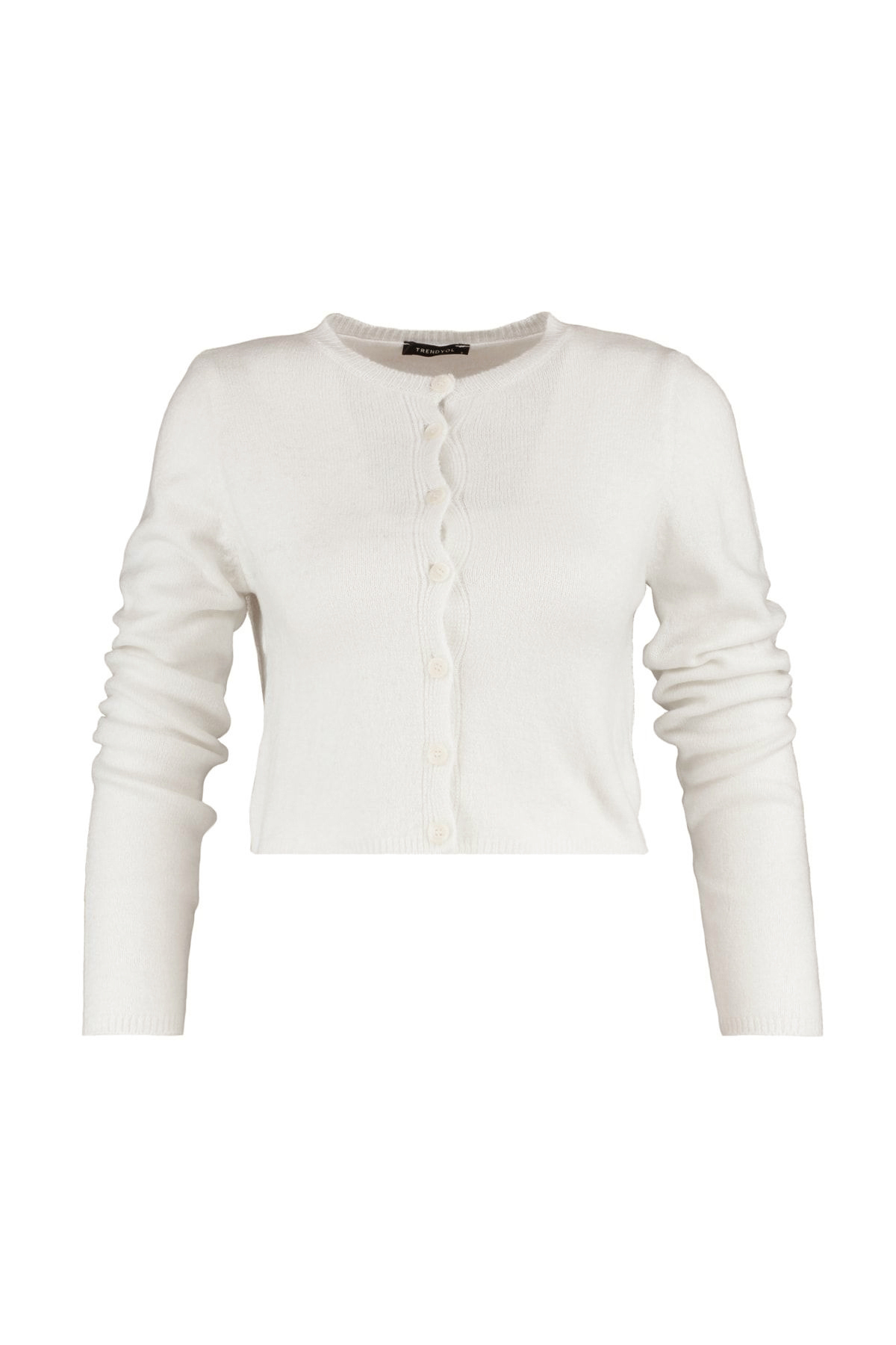 Trendyolmilla  Ekru Crop Yumuşak Dokulu 2'li Bluz-Hırka Triko Takım TWOAW21HI0107 - Görsel 7