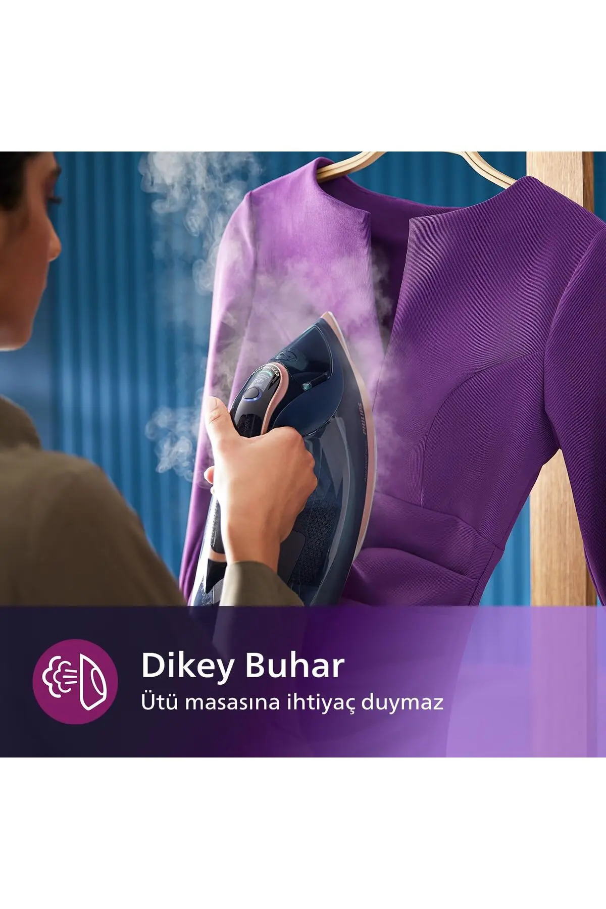Otomatik Akıllı Buharlı Azur 8000 Seri Premium Buharlı Ütü - Harekete Duyarlı 4