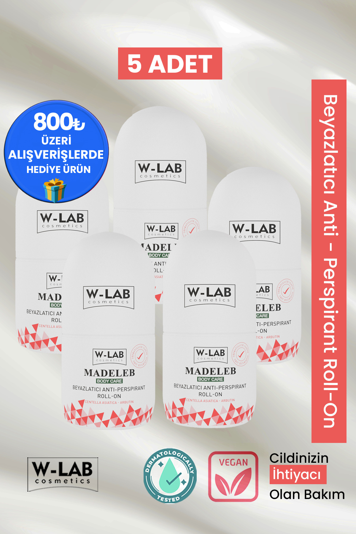 W-Lab Kozmetik Madeleb Roll On 5 Li Set