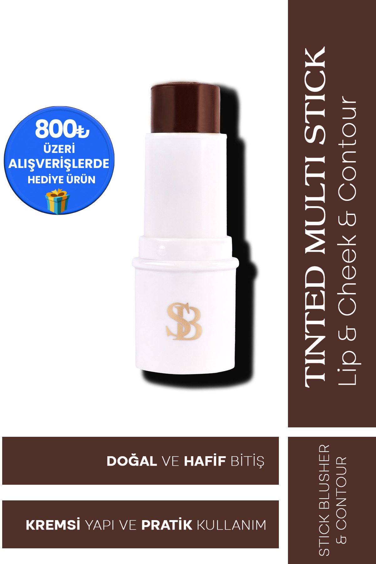 SELİNBEAUTY Tinted Multi Stick Lip & Cheek & Contour Stick Allık 6 gr