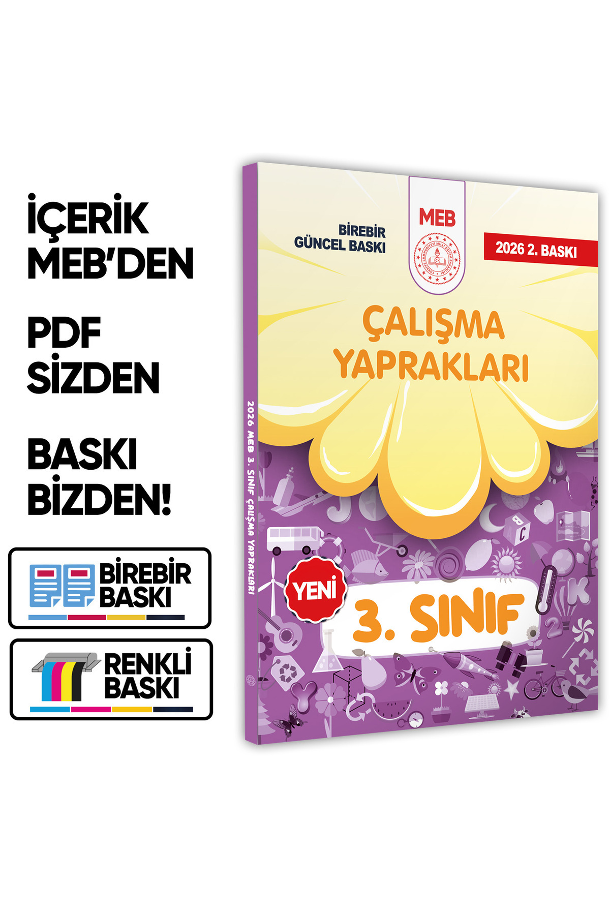Karakutu Yayınları 2026 MEB İlkokul 3.Sınıf Çalışma Yaprakları TÜM
