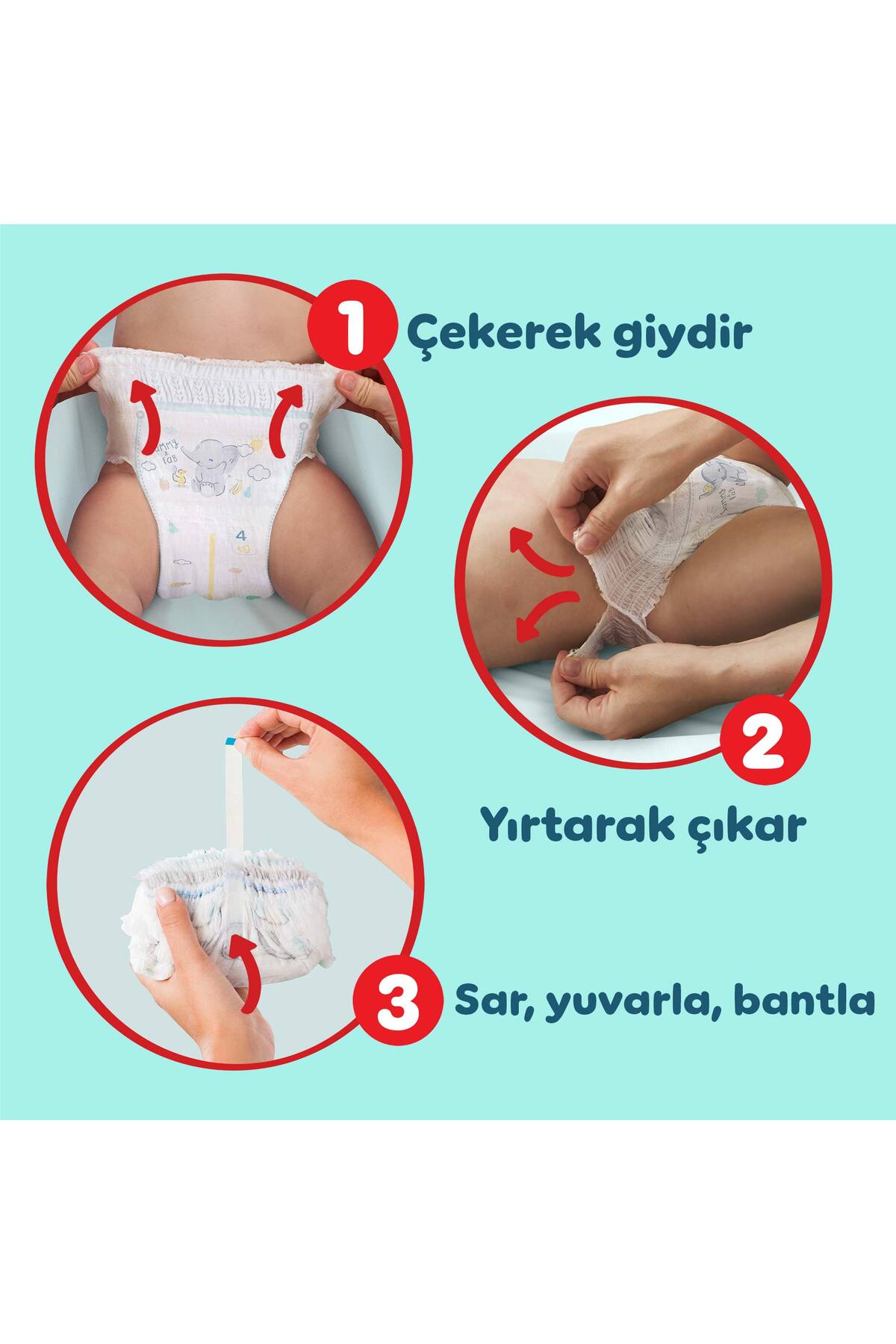 Prima Premium Care Külot  Bez 4 Numara 44 Adet Bebek Bezi fotoğrafı 7 (önizleme)