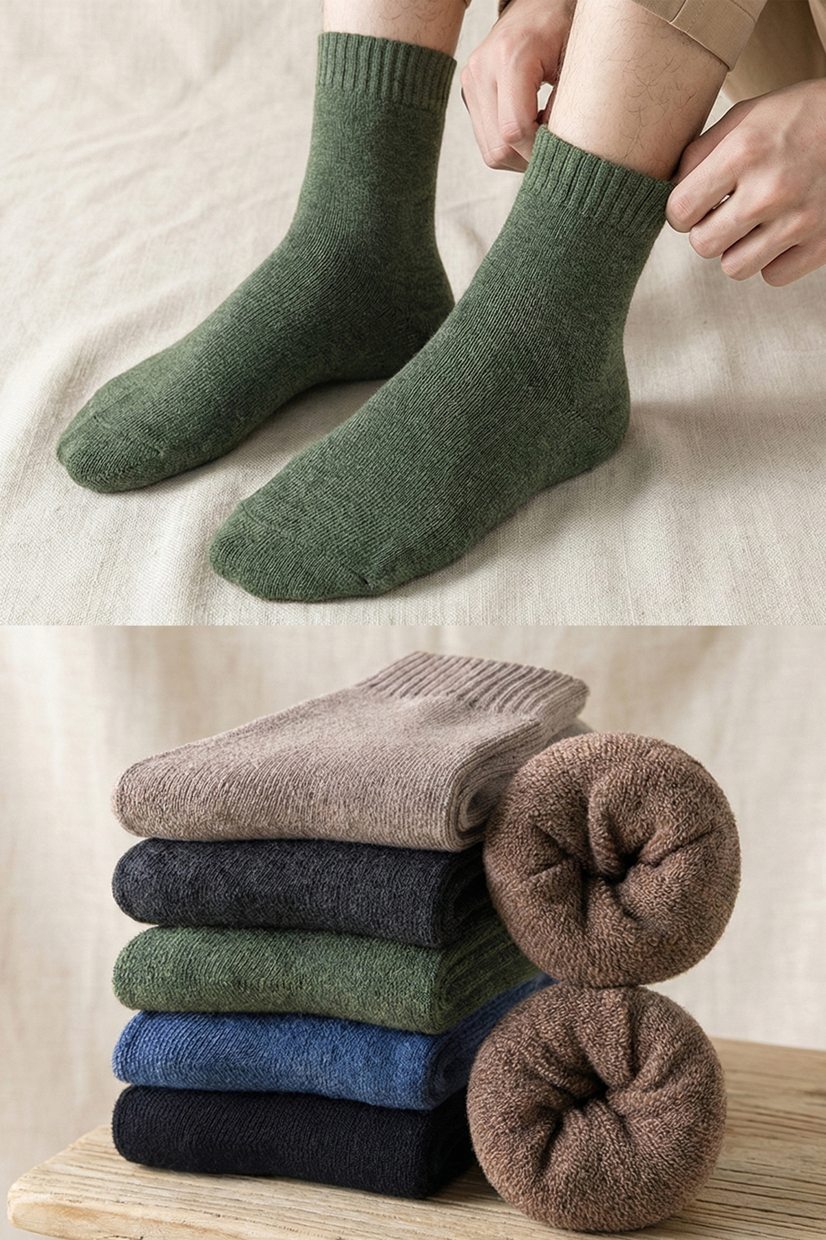 BGK Unisex 5 Çift Kışlık Havlu Çorap