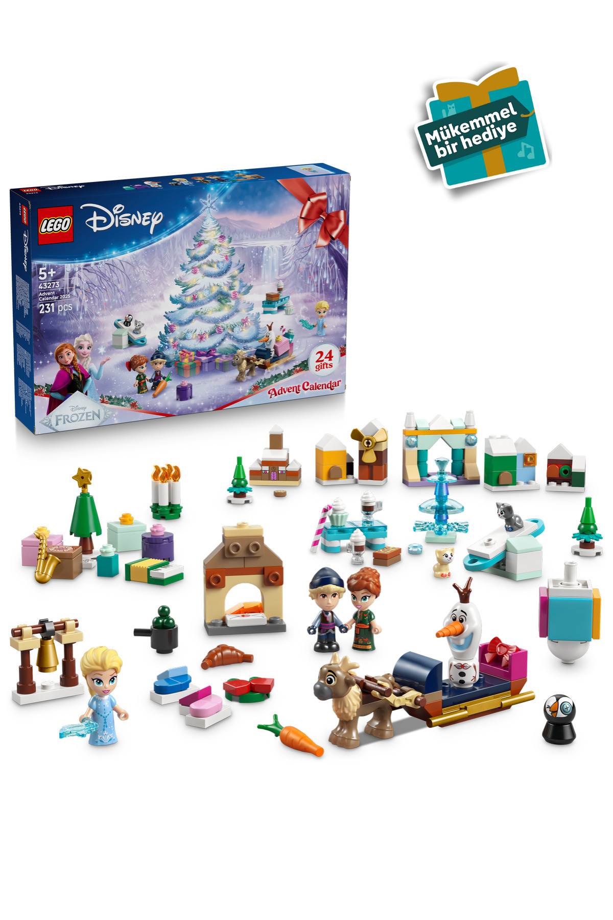 LEGO ® ǀ Disney Karlar Ülkesi 2025 Yılbaşı Takvimi 43273 - 5+ Yaratıcı Oyuncak Yapım Seti (231P)