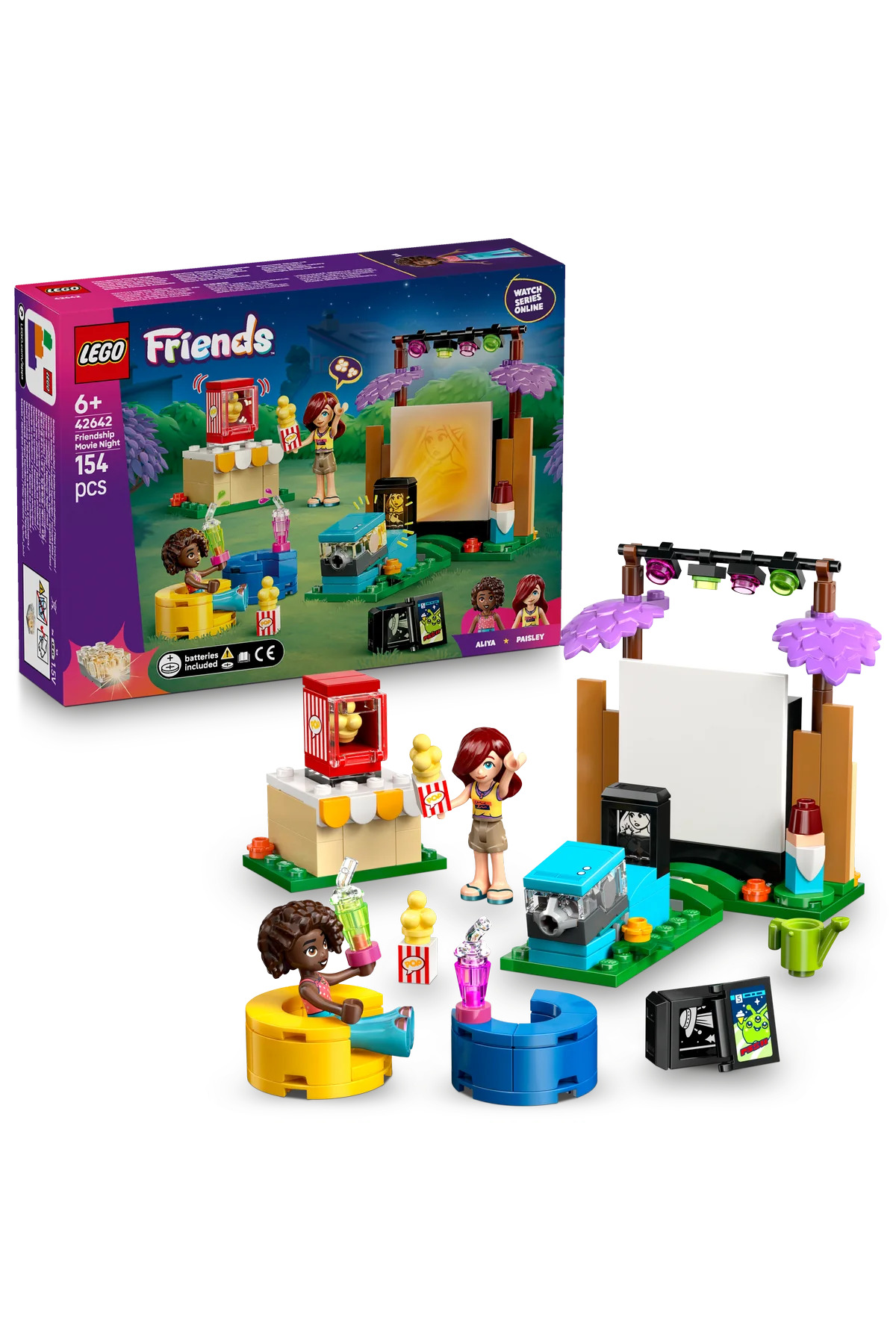LEGO ® Friends Arkadaşlık Film Gecesi 42642 - 6+ Çocuklar için Yaratıcı Oyuncak Yapım Seti (154P)