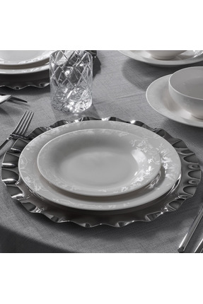 Jumbo Lily 24 Parça 6 Kişilik Bone Yemek Takımı