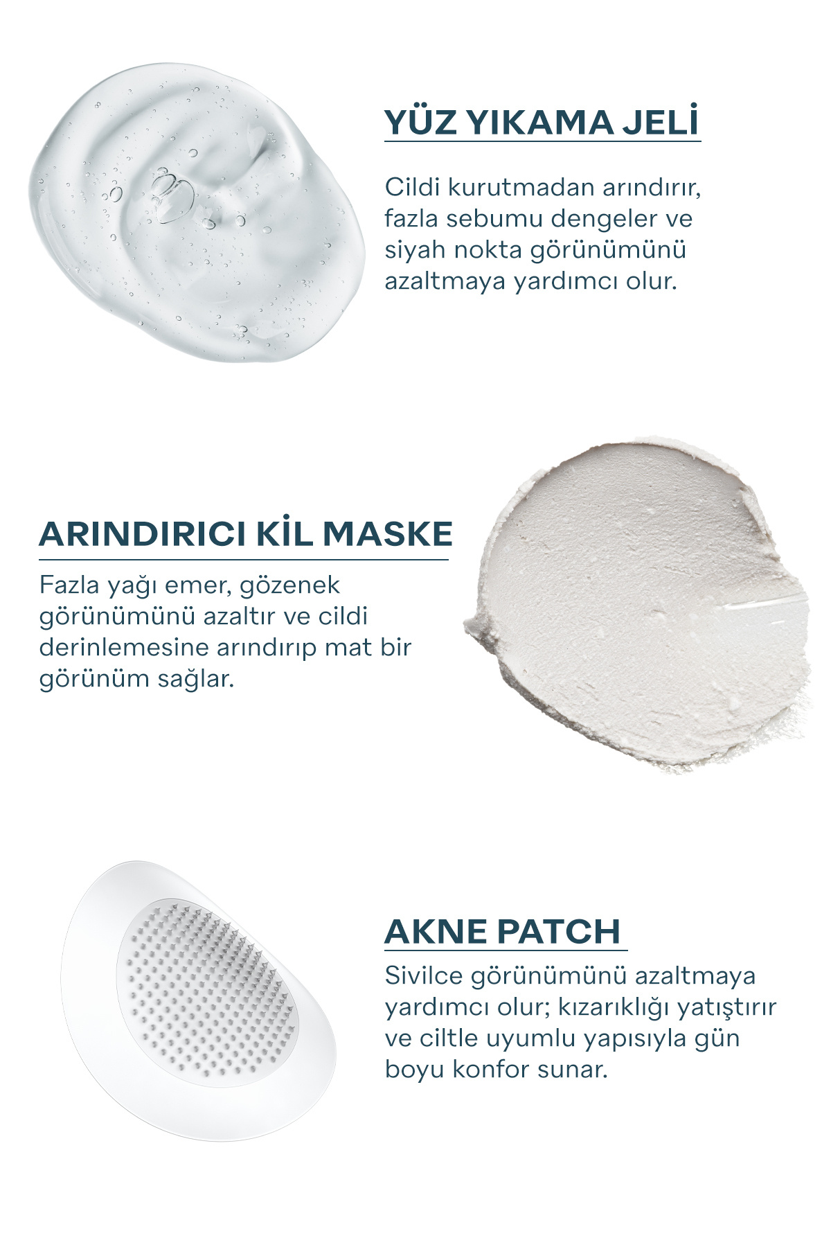 Akne ve Siyah Nokta Karşıtı Bakım Seti — Jel-Patch-Mask-Set — تصویر 2 از 4
