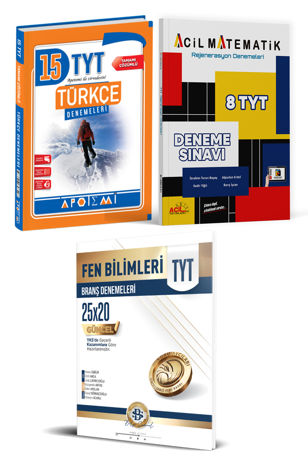 Apotemi Yayınları Muhteşem Üçlü Deneme Sayısal Seti(acil Yayınları