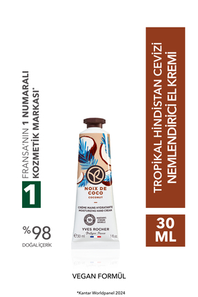 Yves Rocher El Kremi- Nemlendirici Besleyici Tropikal Hindistan Cevizi- Vegan...