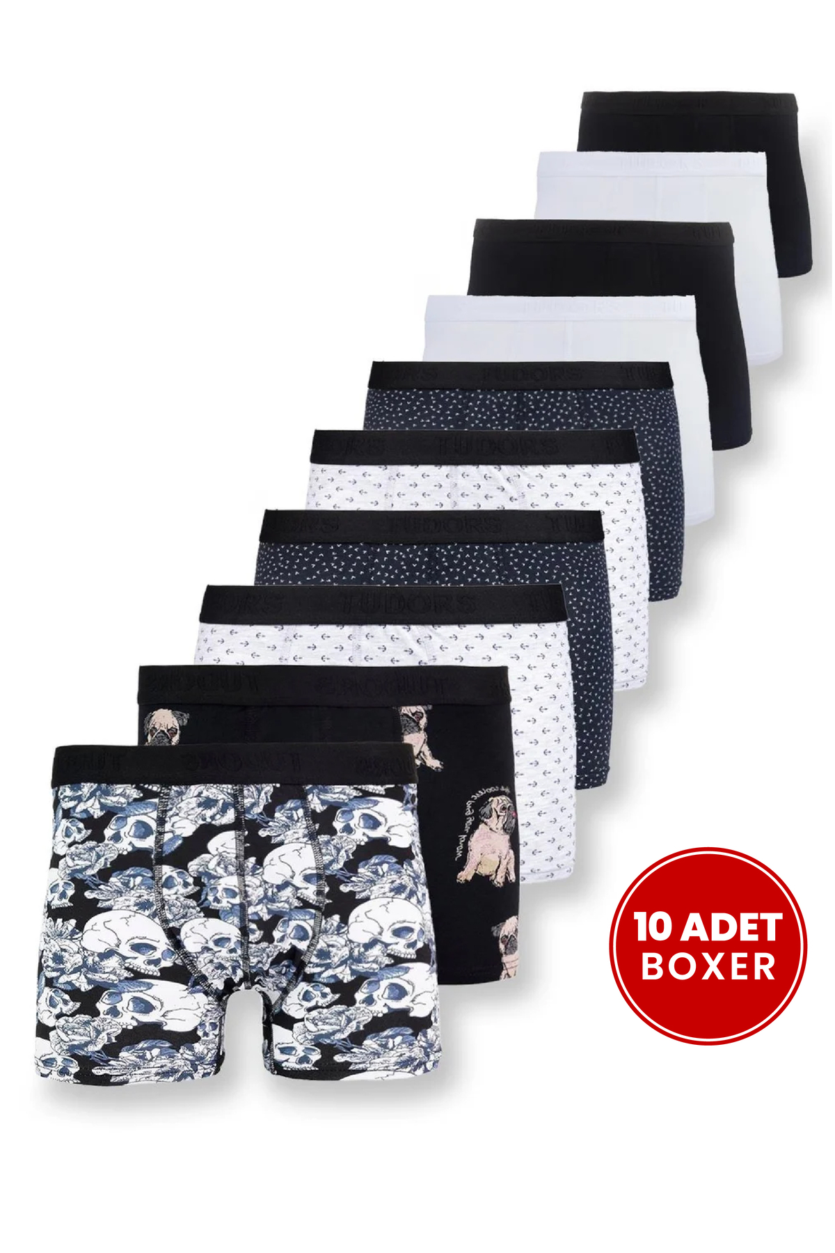 Men's 10-pack Lycra Cotton Stretch Fabric Premium Series Boxer