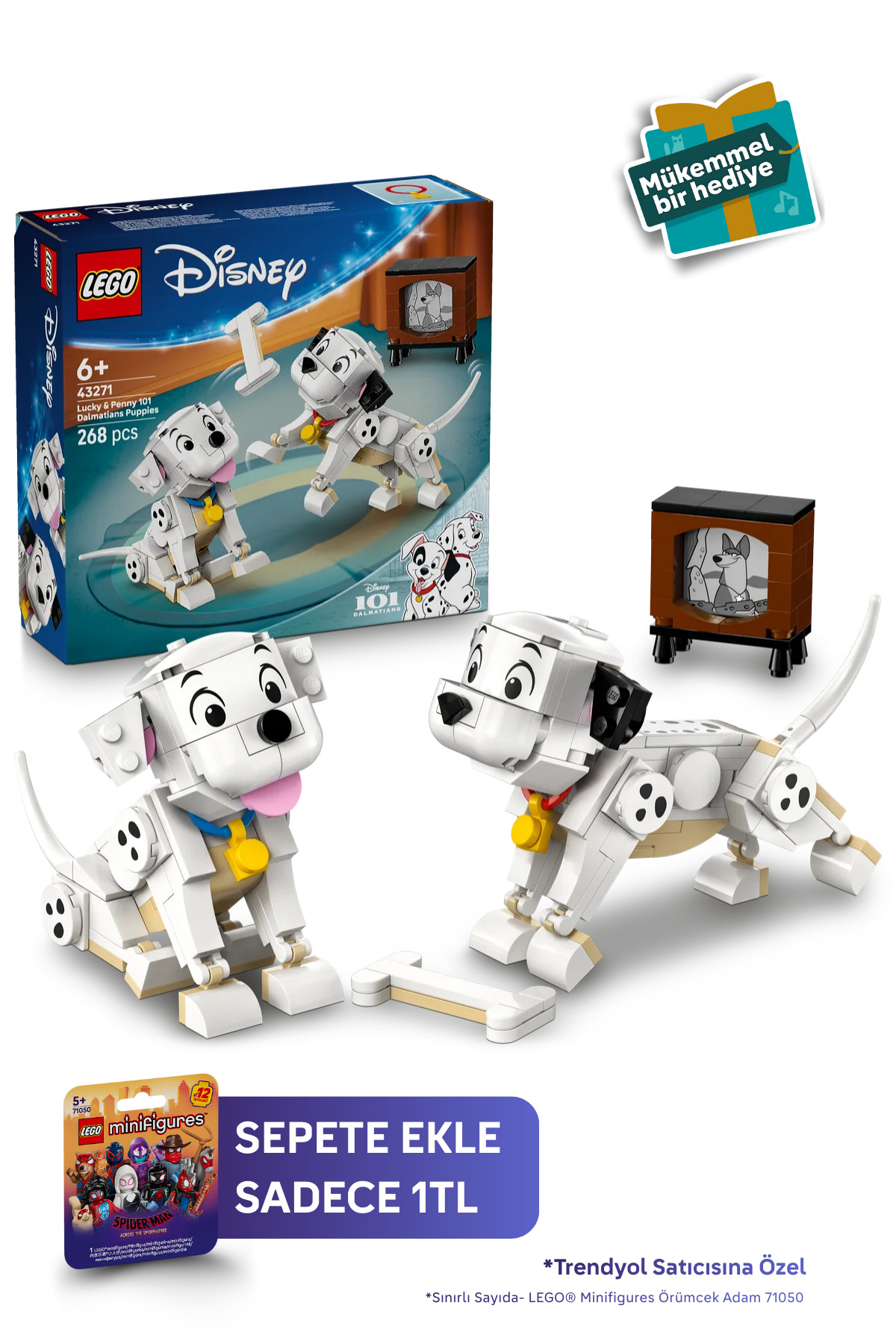 LEGO ® ǀ Disney Lucky ve Penny 101 Dalmaçyalı Köpek Yavruları 43271-6+ Yaratıcı Oyuncak Yapım Seti (268P)