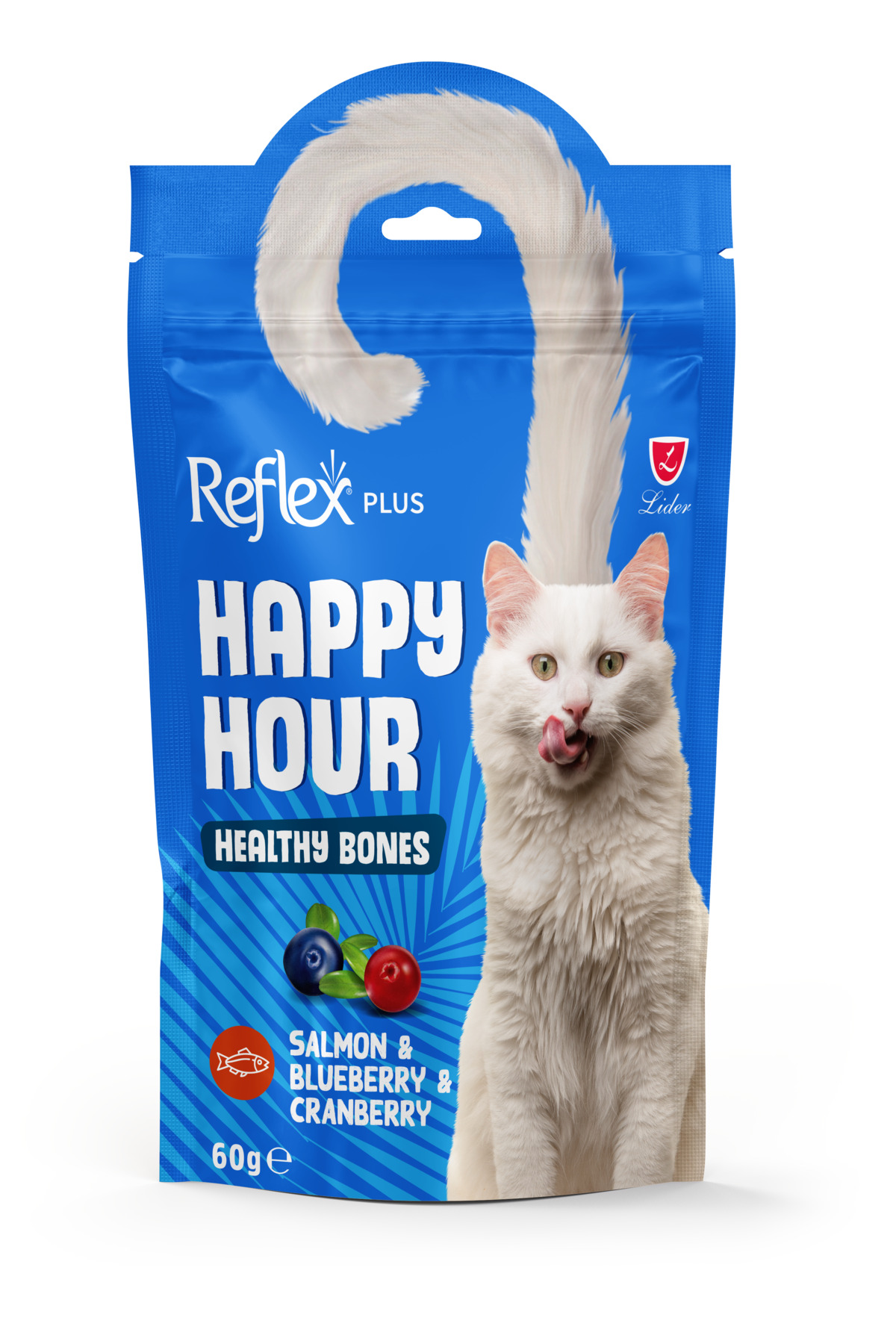Reflex Happy Hour Somonlu ve Yaban Mersinli Destekleyici Kedi Ödülü 60 Gr