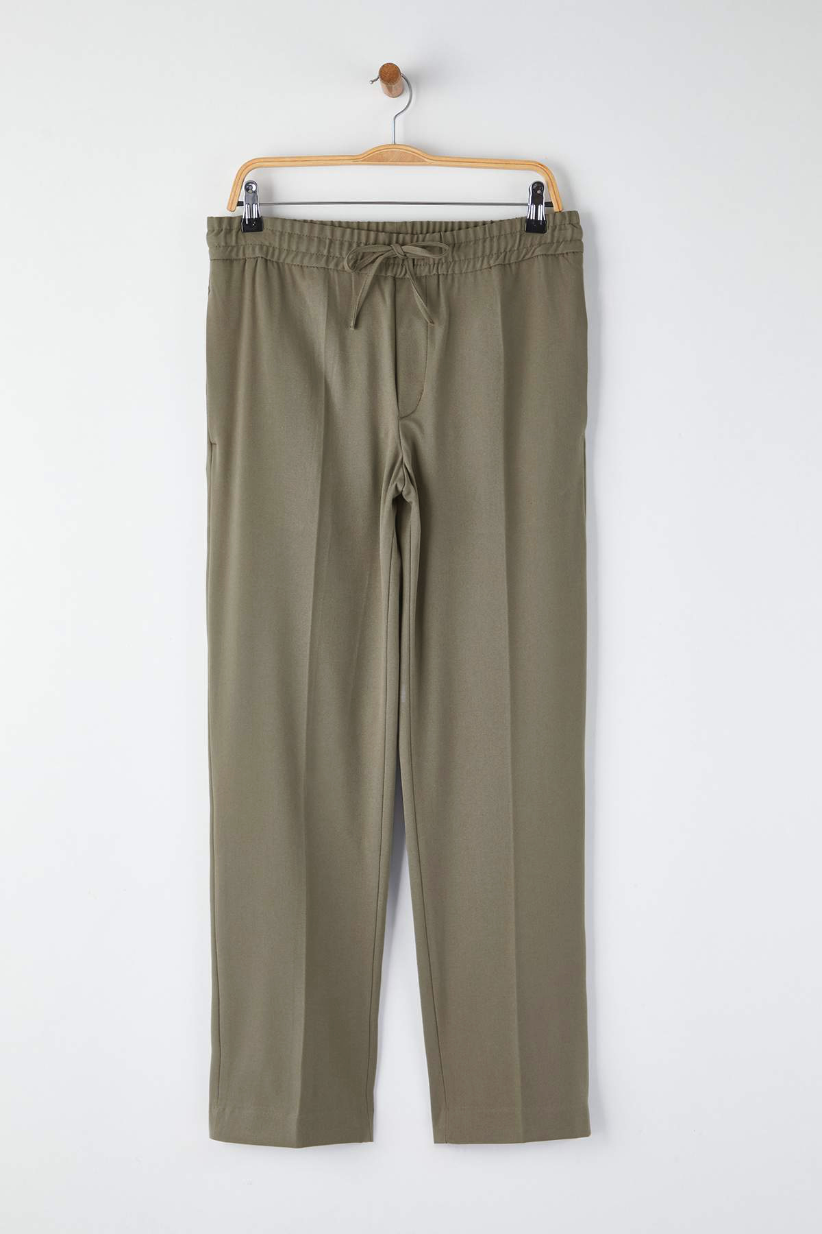  Trendyolmilla Man Aç?k Haki Dokulu Rahat Erkek Pantolon